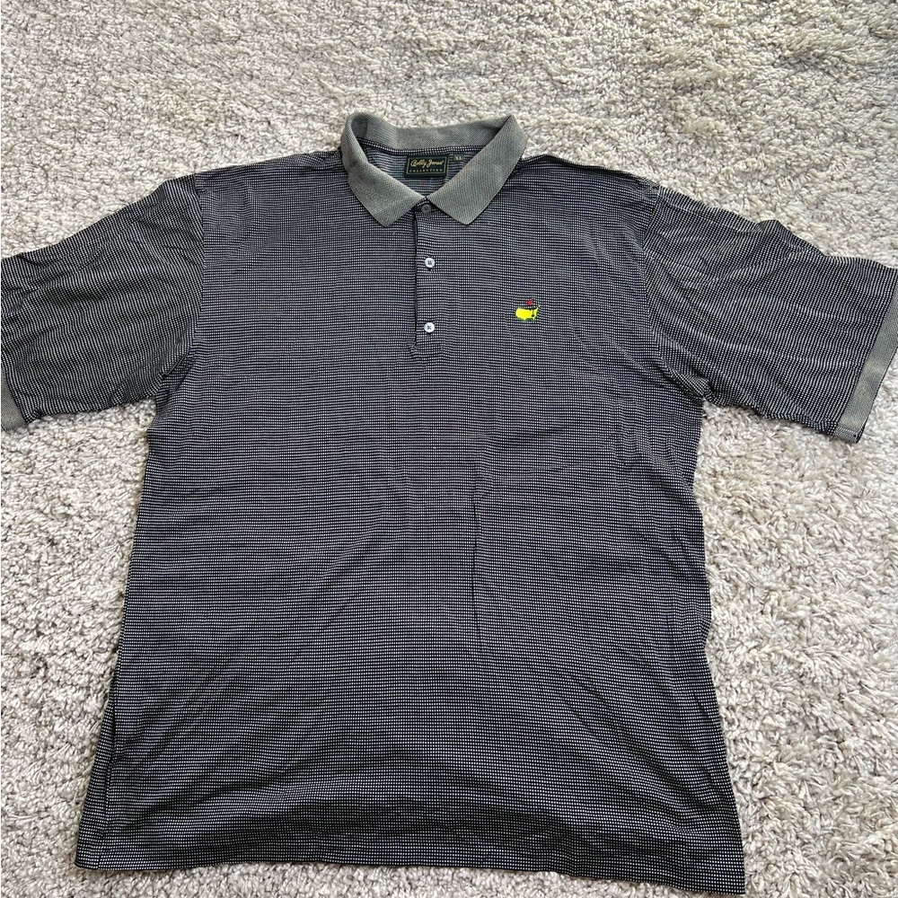 Bobby Jones Black And Gray Augusta Masters Polo Shirt